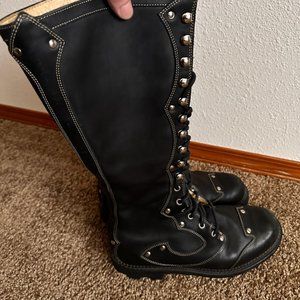 John Fluevog, "Angels Lucky Stud",16 Eyelet, Boots (Discontinued)